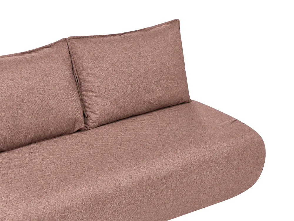 Schlafsofa 2-Sitzer ROROS Kunstleinen Braun_1038960