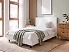 Bett mit Lattenrost Bouclé ALBI 120 x 200 cm Cremeweiß