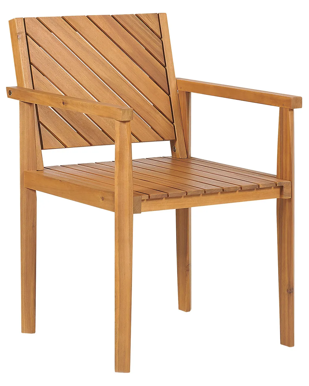 Set of 6 Garden Chairs BARATTI Acacia Wood Brown_869032