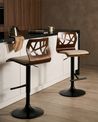 Set mit 2 Barstühlen PETERSBURG Kunstleder Beige / Schwarz