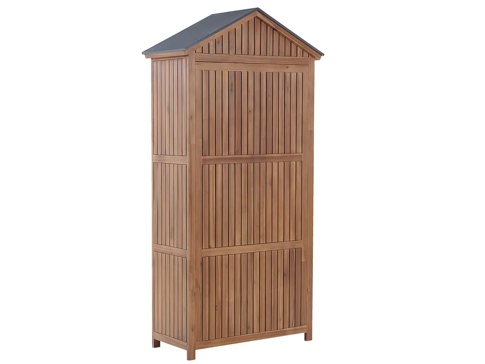 Gartenschrank SAVOCA 100 cm 200 cm Akazienholz Braun_772532
