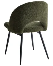 Set of 2 Dining Chairs ONAGA Boucle Dark Green_967161