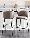 Set mit 2 Barstühlen MINA Taupe