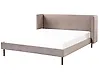 Bett mit Lattenrost Samtstoff ARETTE 160 x 200 cm Taupe
