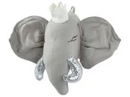 Wanddekoration für Kinder Elefant TANTOR Baumwolle 33 cm Grau_848318