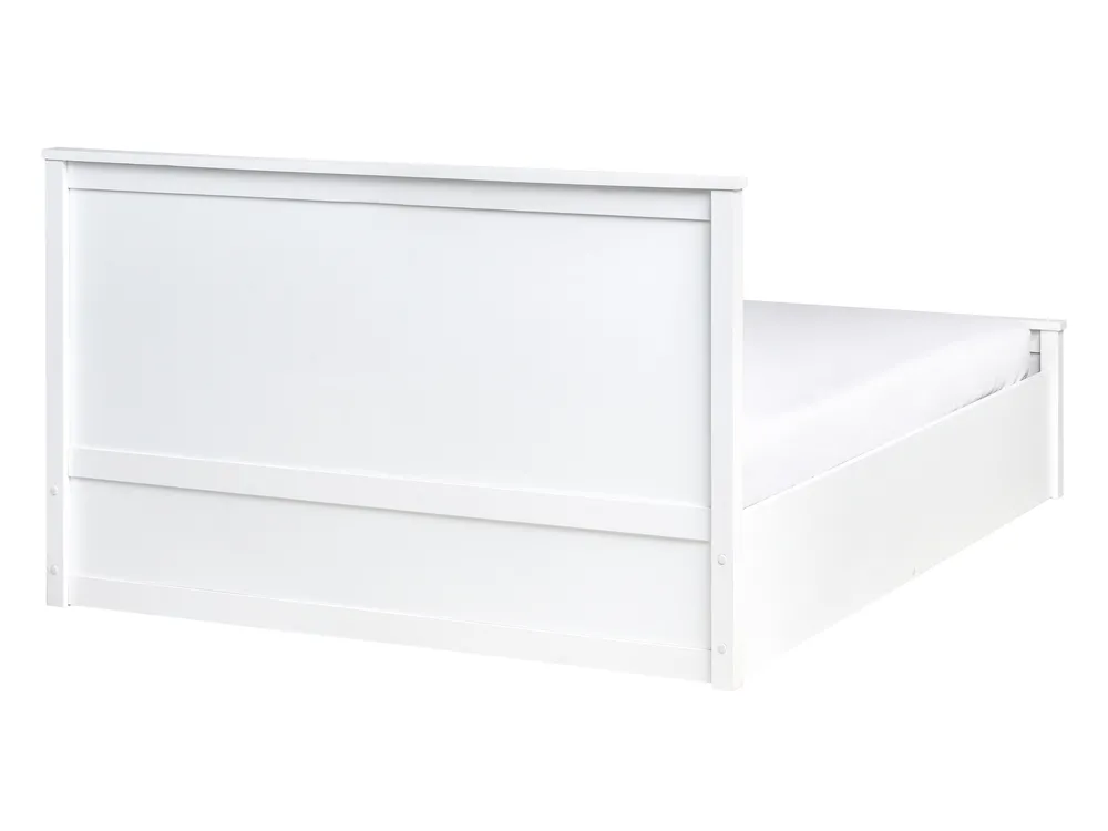 Ottoman Bed LAMBRES Pine Wood White 140 x 200 cm (EU Double)_985611