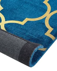Teppich YELKI Blau 160 x 230 cm Viskose_806400
