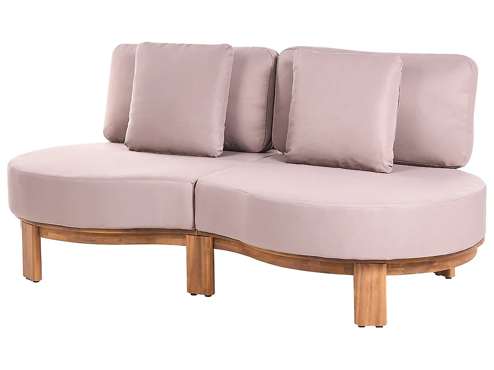 Tuinbank met tafel 5-zits ARZELLO Acaciahout Lichtbruin_1160361