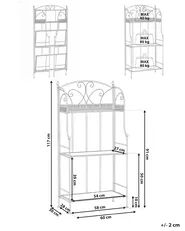Regal VILLADOSE 60 cm 117 cm Metall Grau_1029728