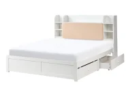 Bed with Storage Drawers BIZOU White 160 x 200 cm (EU King Size)_1033130