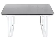 Garden Lounge Set with Table and Ottoman 3 Seater CAMEROTA  Metal White_1159161