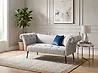 Chaiselongue NANTILLY Stoff Hellgrau