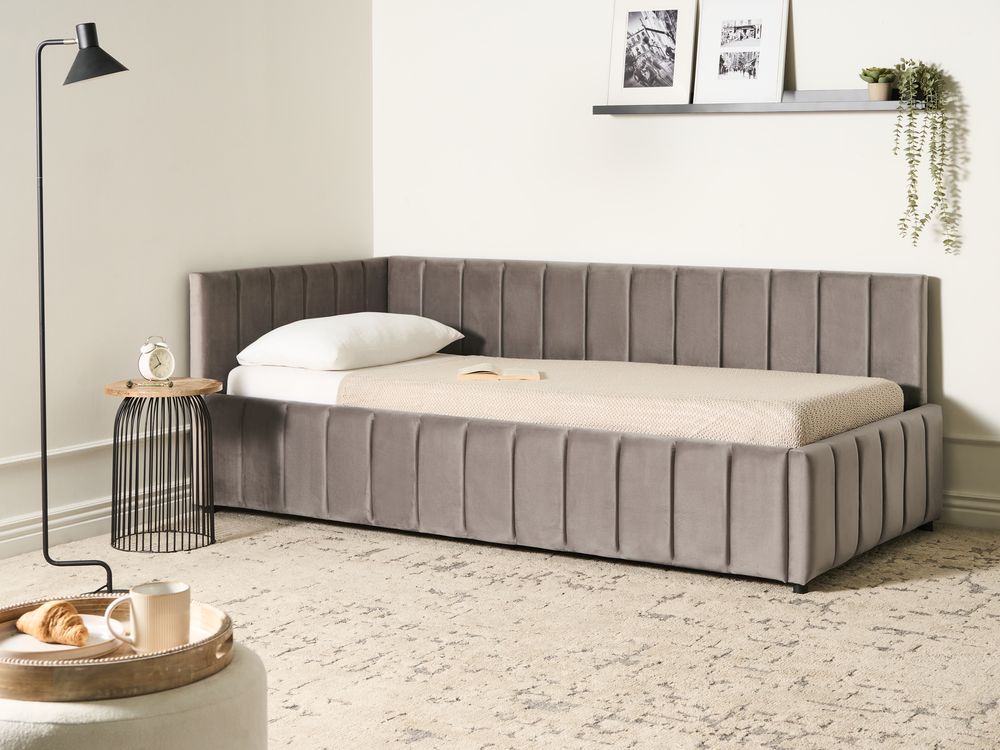 Bedbank Fluweel LISIEUX 90 x 200 cm Taupe