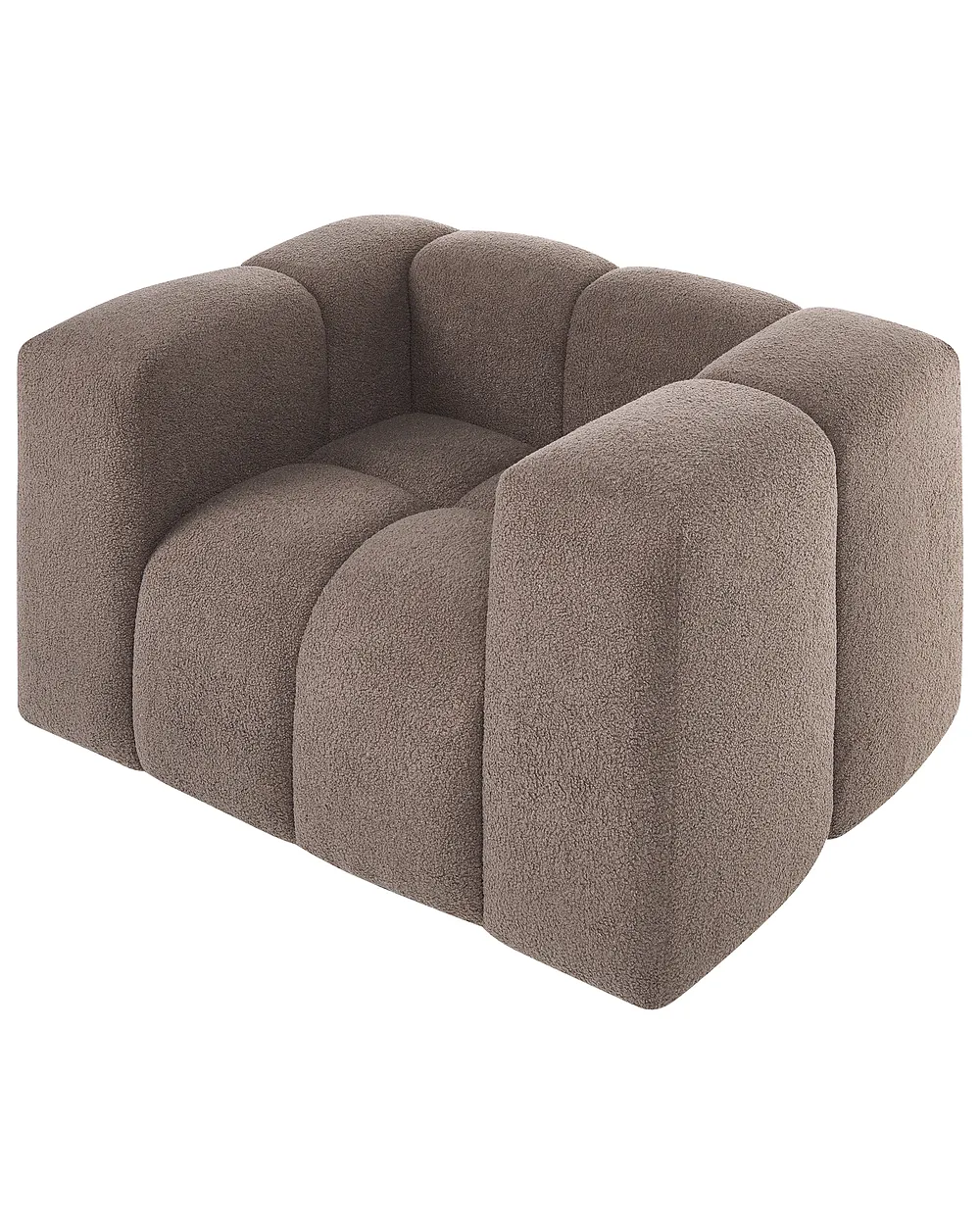 Fauteuil ANTOLA Bouclé Taupe_1161669