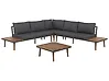 Garten Ecksofa mit Tisch 5-Sitzer CORATO Akazienholz Grau