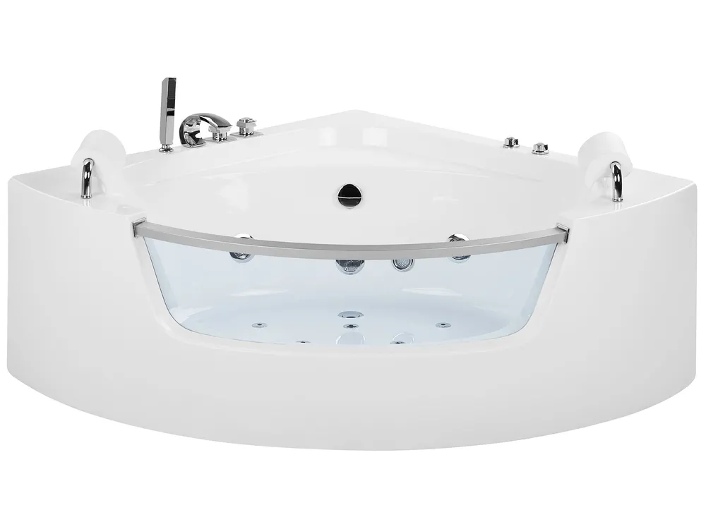 Corner Hot Tub with LED MANGLE 1870 x 1360 mm White_802818