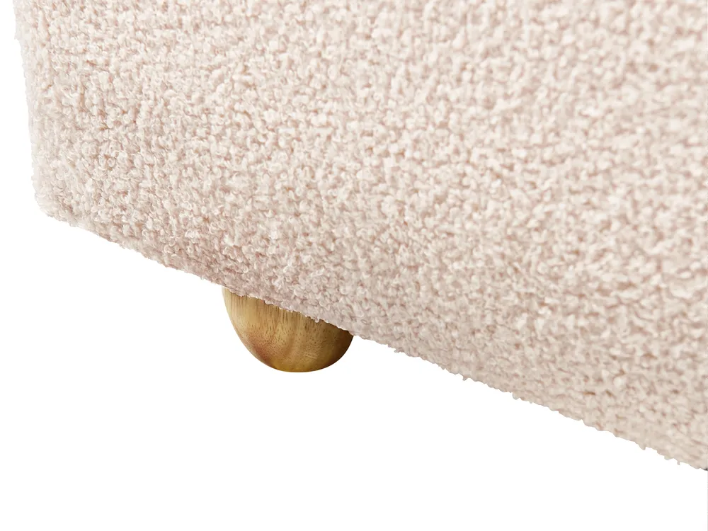 Bett mit Stauraum BLAGNAC Bouclé Hellbeige 140 x 200 cm_1009299