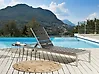 Sonnenliege NARDO mit Relaxfunktion Metall Schwarz / Silber