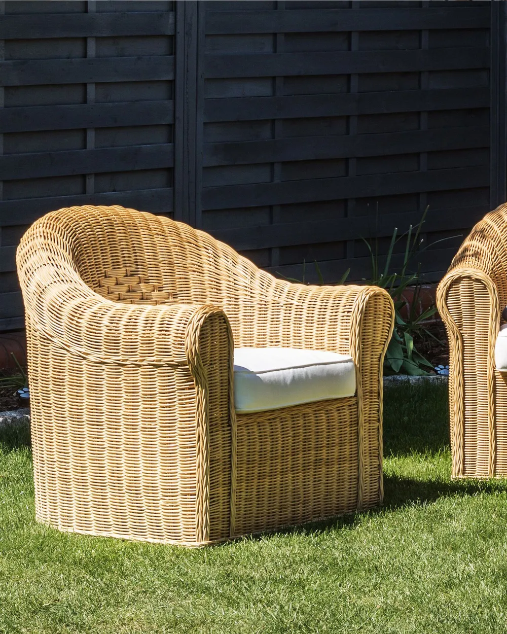 Gartensessel LIVADEIA Rattan Naturfarben_920156