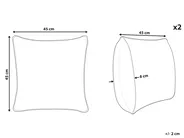 Dekokissen 2er Set PHILODENDRON 45 x 45 cm Samtstoff Braun Abstraktes Muster_830036