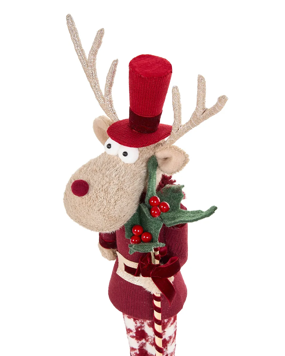 Set of 2 Figurines MATALA 61/64 cm Bear Reindeer Red_1156703