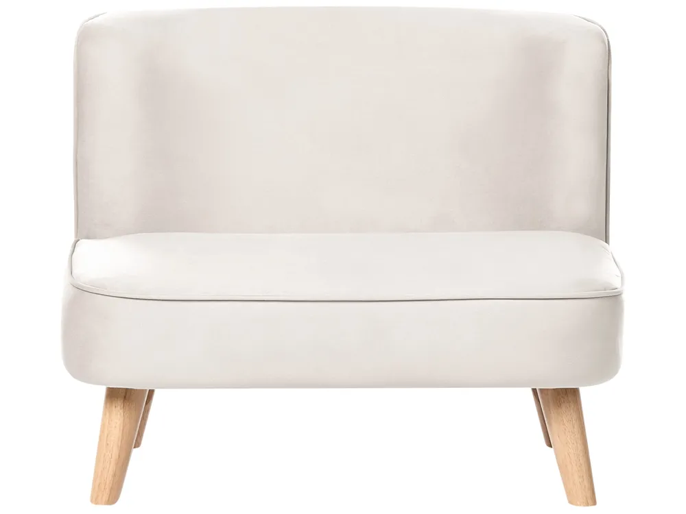 Kindersofa RISBY Samtstoff Beige