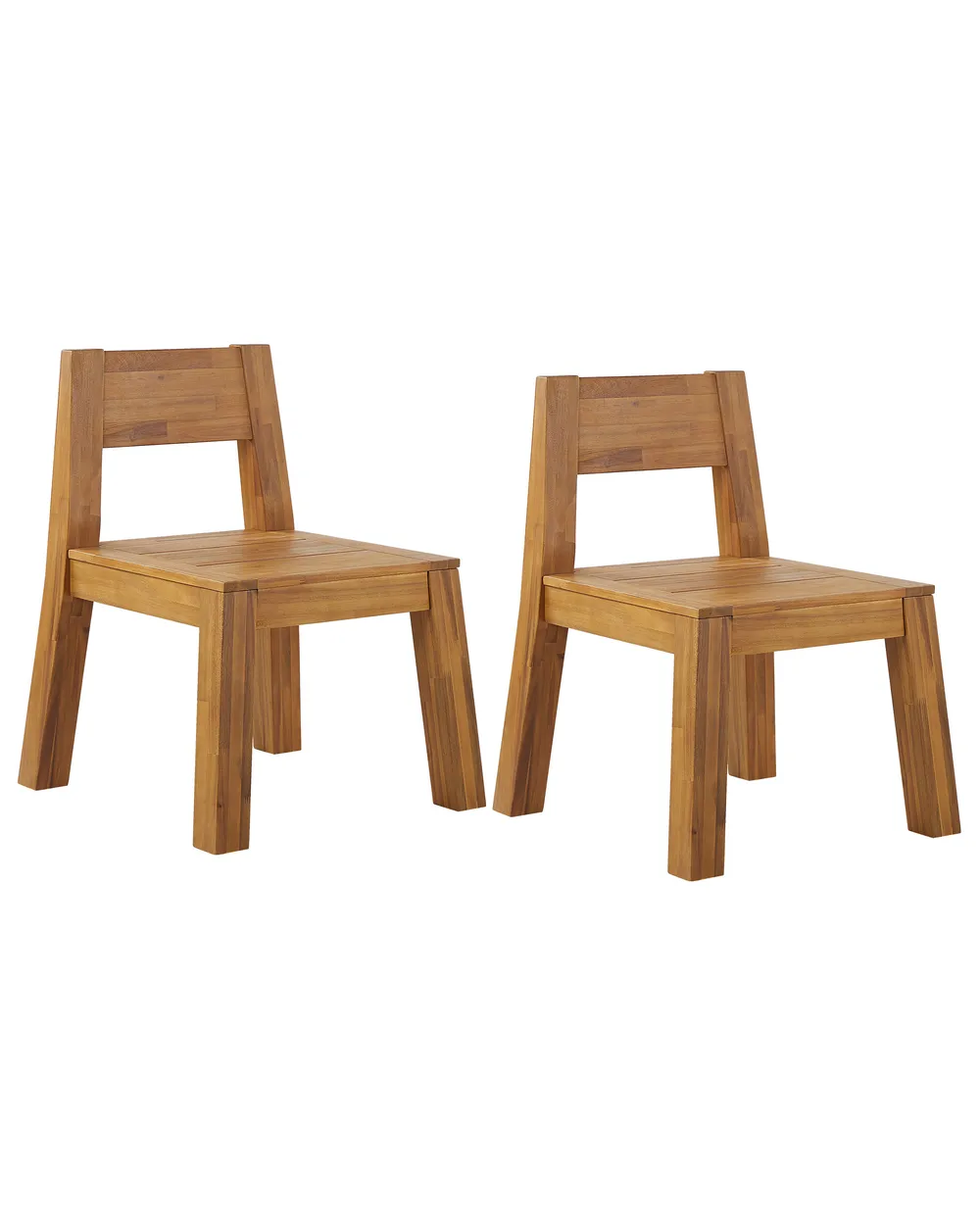 Gartenstuhl 2er Set LIVORNO Akazienholz Braun