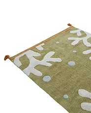 Kindervloerkleed JAJPUR  Groen 140 x 200 cm Katoen_1135249