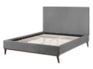 Krevet Samet BAYONNE 140 x 200 cm svijetlosivi_770904