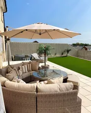 Ampelschirm 300 cm SAVONA Dunkelbeige_798268