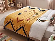 Kuscheldecke SHIMLA Baumwolle 130 x 180 cm Orange_1179833