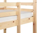 Hochbett mit Schubladen GIRGOLS Kiefernholz Hellbraun 90 x 200 cm mit Stauraum_967911