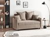 Schlafsofa 2-Sitzer HOVIN Stoff Taupe