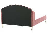 Bett mit Lattenrost Samtstoff AMBILLOU 180 x 200 cm Rosa_857090