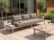 Garden Sofa 3 Seater FIVIZZANO Acacia Wood Beige_1151020
