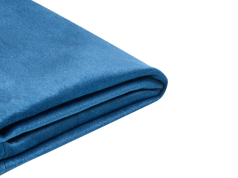 Bett mit Lattenrost Samtstoff FITOU 140 x 200 cm Dunkelblau_875902