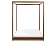 Himmelbett Holz HERLIERE 160 x 200 cm Dunkelbraun_1037171