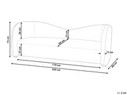Sofa 3 Seater VELTADA Velvet Off-White_818124