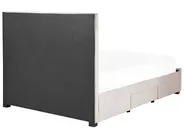 Bed with Storage Drawers LIEVIN Velvet Beige 140 x 200 cm (EU Double)_858026