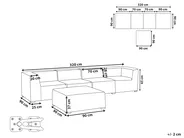 Gartensofa mit Ottomane 4-Sitzer AREZZO modular Grau_848147