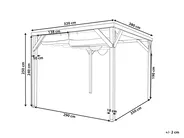 Pavillon VILLAROSA 320 cm 380 cm Tannenholz Braun / Beige_967191