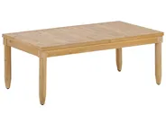 Lounge Set mit Tisch 4-Sitzer CREMONA Akazienholz Hellbraun / Cremeweiß rechtsseitig_834053