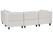 Modul Ecksofa 4-Sitzer UNSTAD Stoff Hellbeige linksseitig_925299