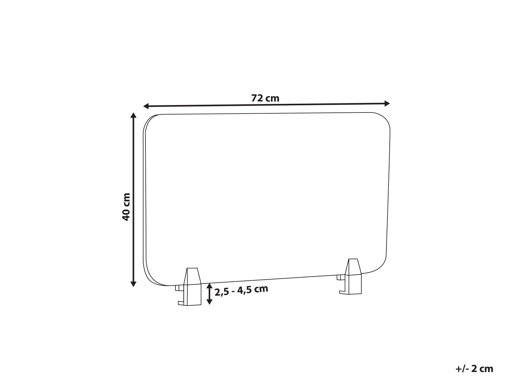 Desk Screen WALLY 72 x 40 cm Green_853058
