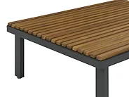 Garden Coffee Table FIVIZZANO 70 cm 90 cm Acacia Wood Dark Grey_1150988