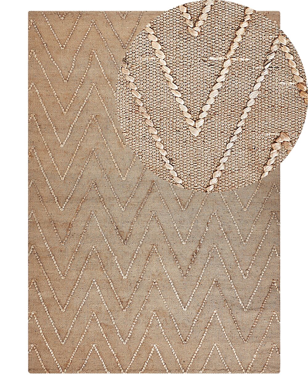 Rug DADAY Beige 160 x 230 cm Jute