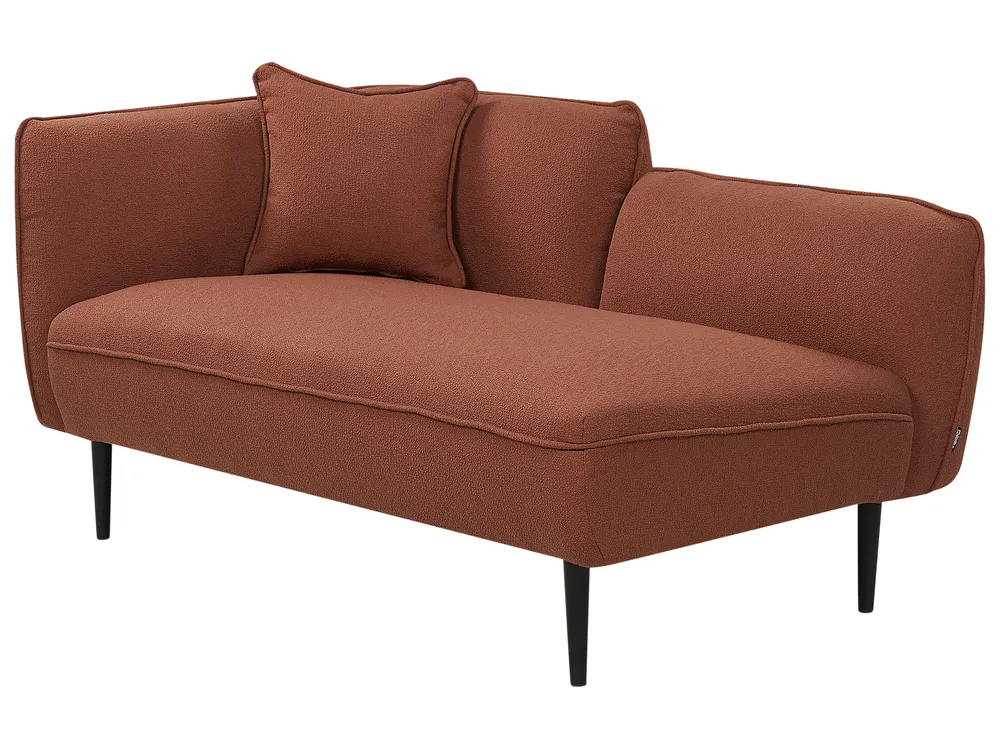 Linksseitige Chaiselongue CHEVANNES Bouclé Dunkelrot_942267