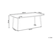 Gartentisch TOLENTINO 180 cm 90 cm Marmor Optik Grauer Marmor_1029887