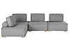 Modul Ecksofa 4-Sitzer TIBRO Stoff Grau rechtsseitig