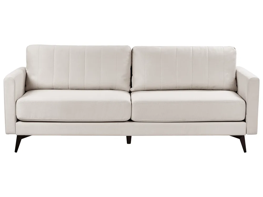 Sofa 3-Sitzer MALA Stoff Hellbeige